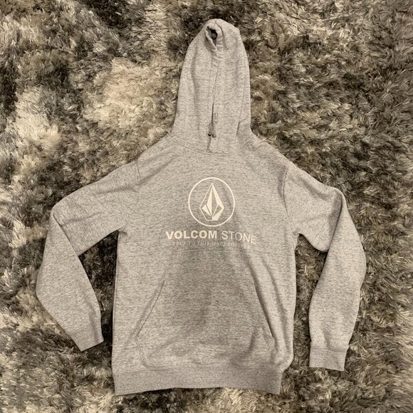 Volcom Stone Logo Hoodie Gray Size Medium Pullover Sweatshirt. - Picture 1 of 8